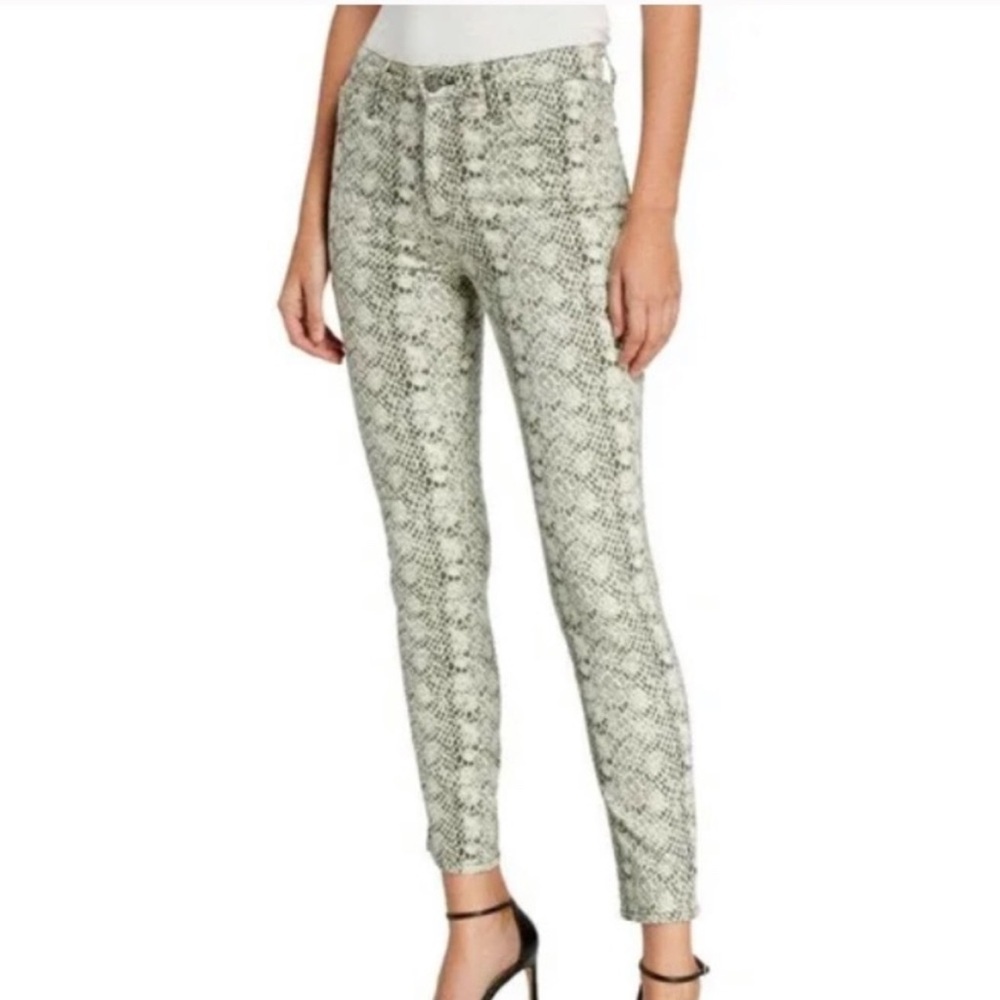 NWT AG Adriano Goldshmied Mari High Rise Straight Leg Jeans Snakeskin Size 29 - Picture 2 of 5